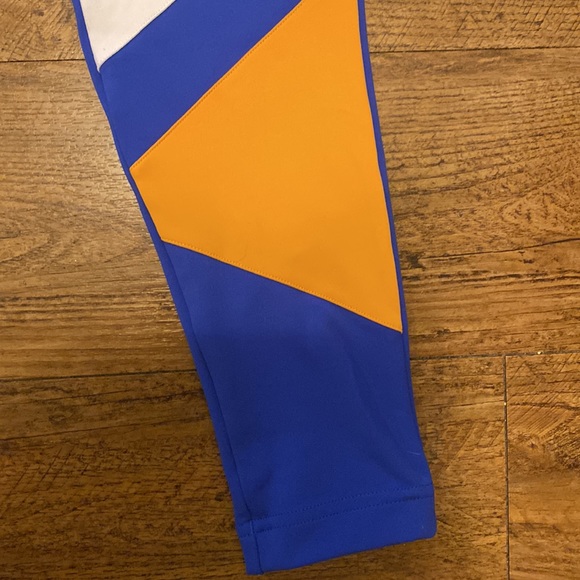 Reebok Womens Colorblock (blue,mustard yellow,white) Compression Athletic Pants - Picture 6 of 7